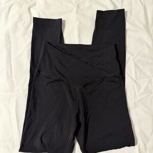 OFFLINE by Aerie Real Me High-Waisted Crossover 7/8 Leggings in True Black